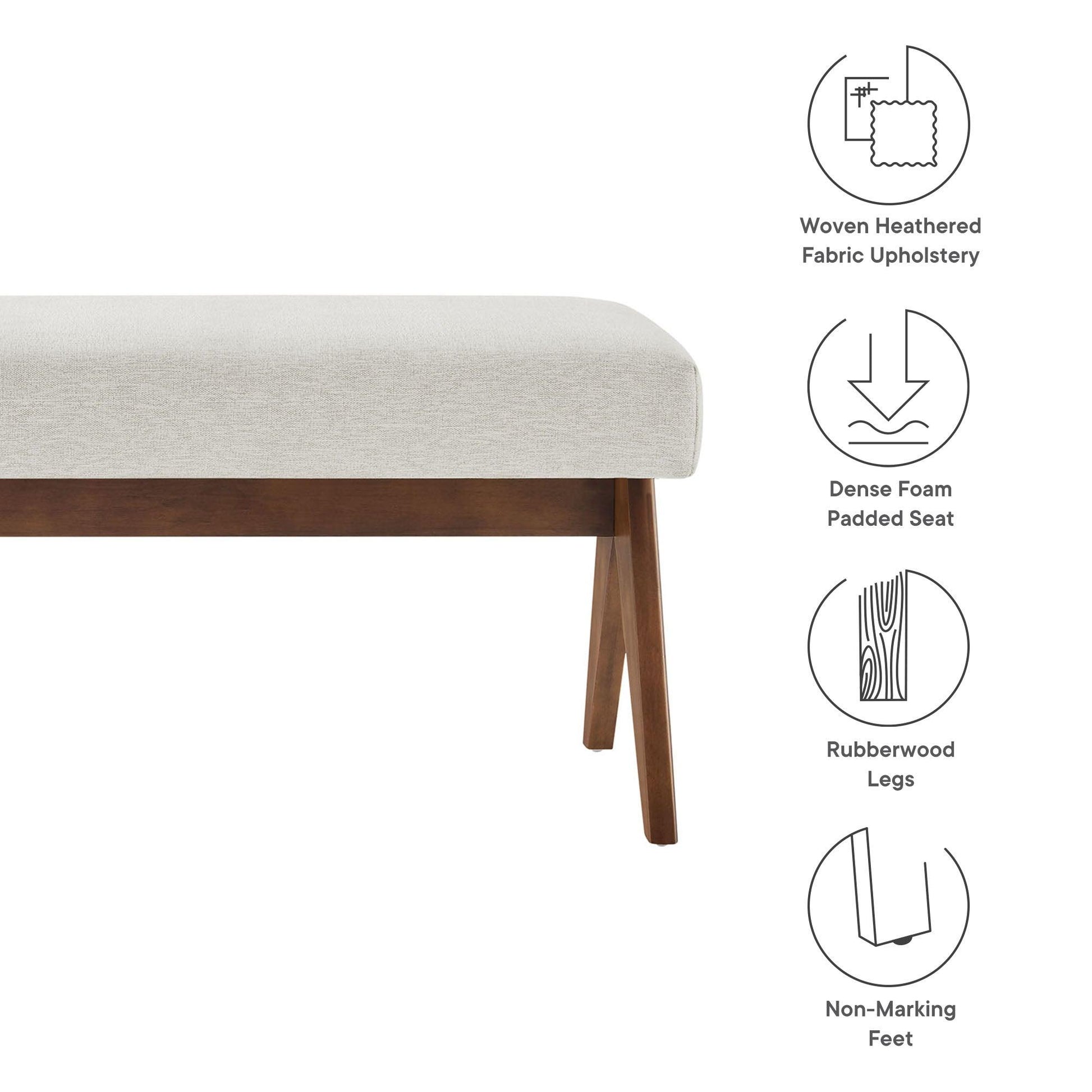 Lyra Boucle Upholstered Bench