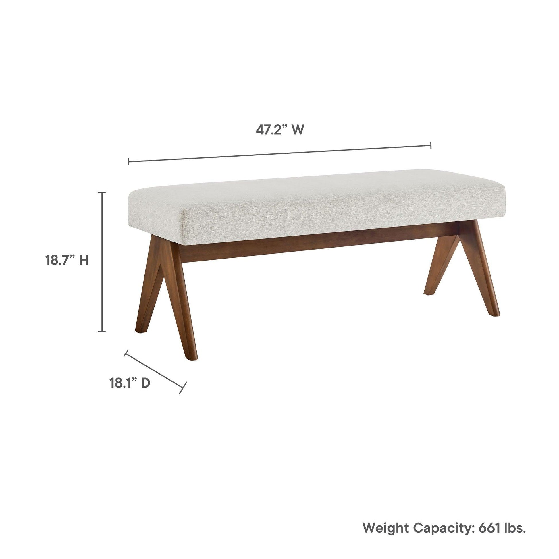 Lyra Boucle Upholstered Bench