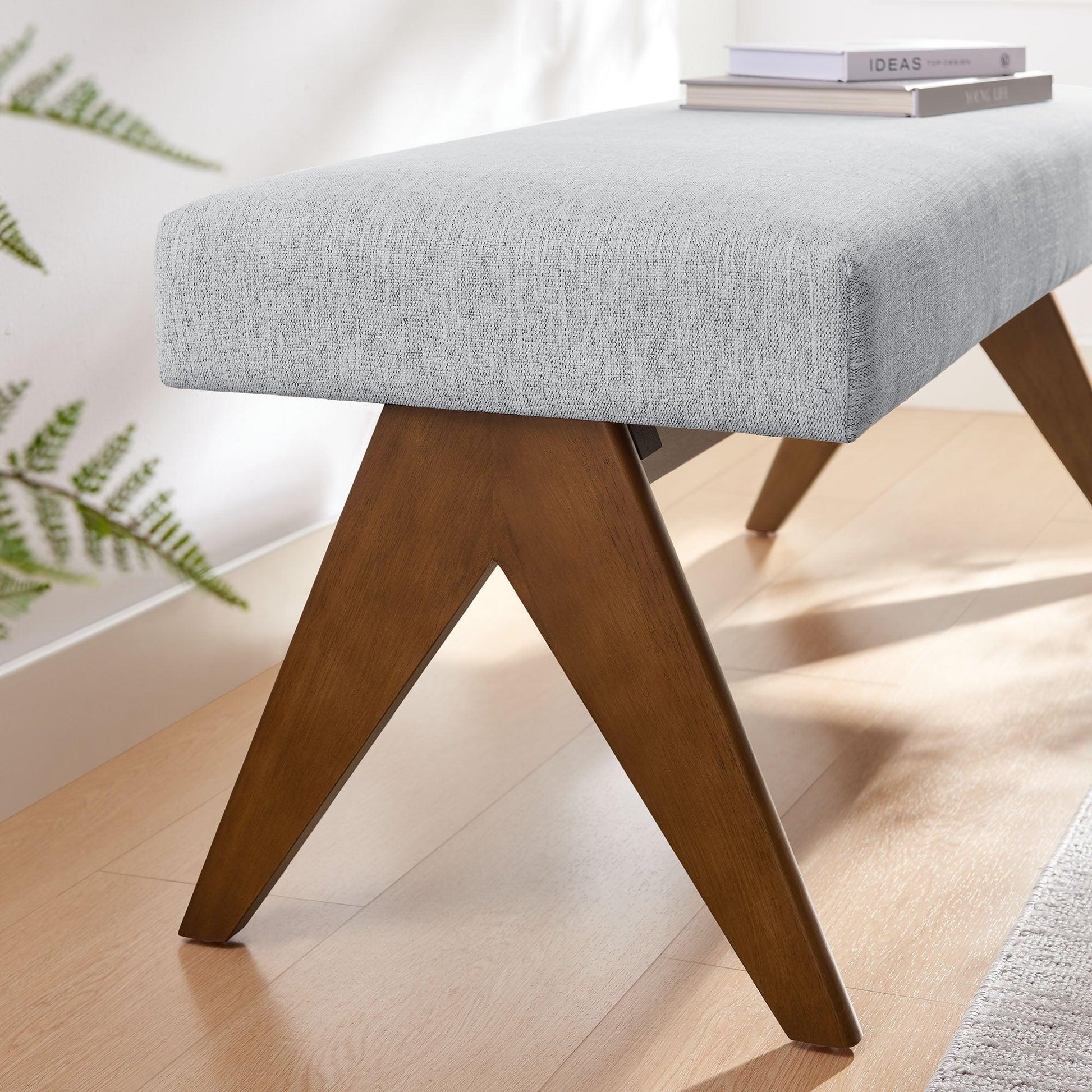 Lyra Boucle Upholstered Bench