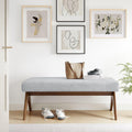 Lyra Boucle Upholstered Bench