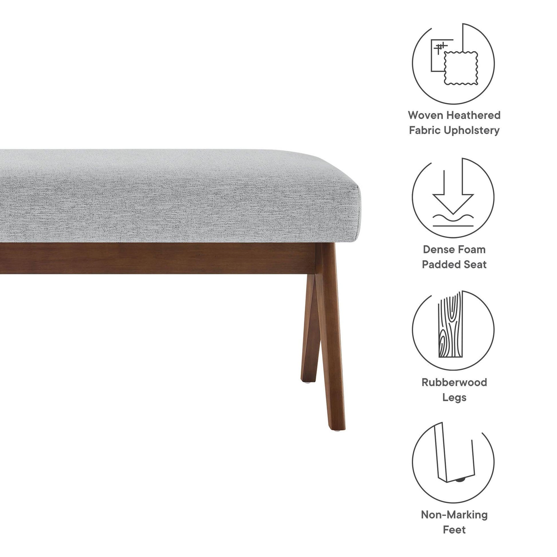 Lyra Boucle Upholstered Bench