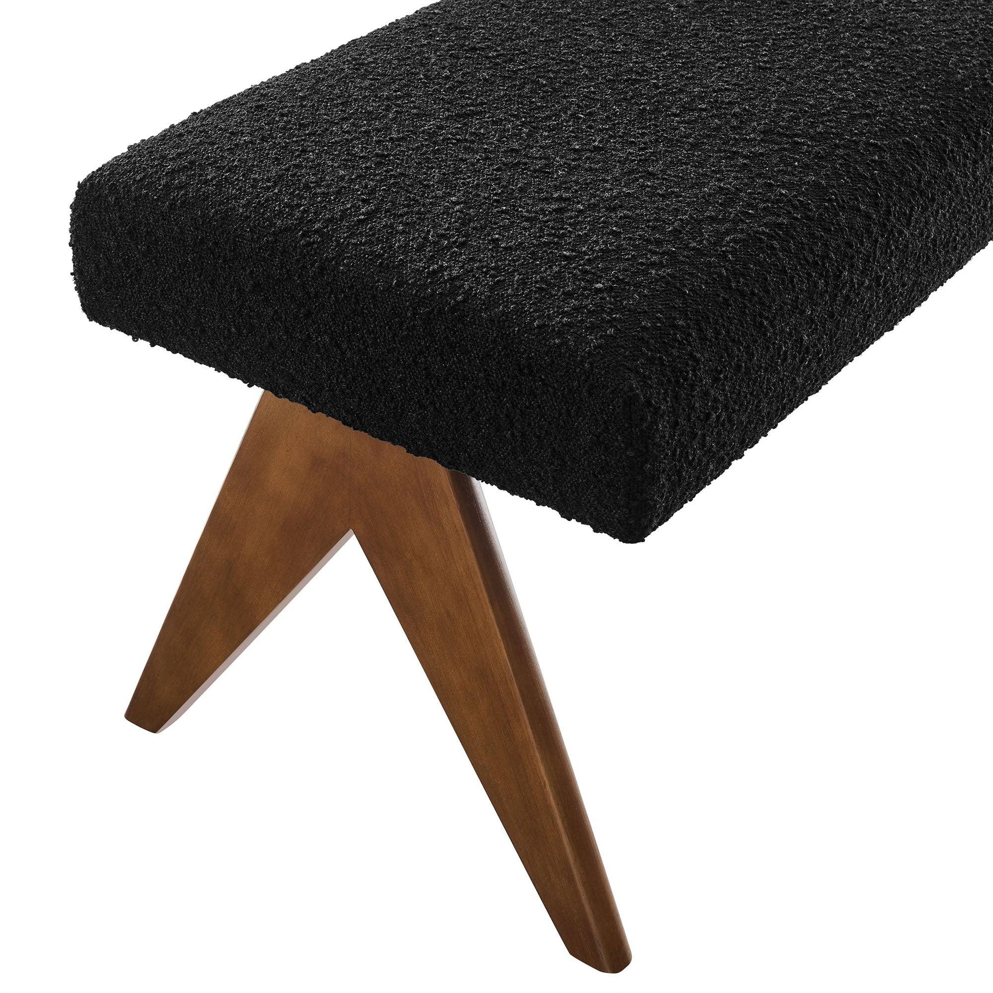 Lyra Boucle Upholstered Bench