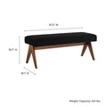 Lyra Boucle Upholstered Bench