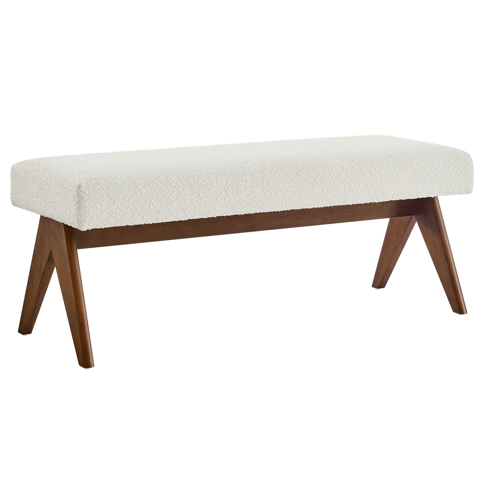 Lyra Boucle Upholstered Bench