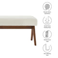 Lyra Boucle Upholstered Bench