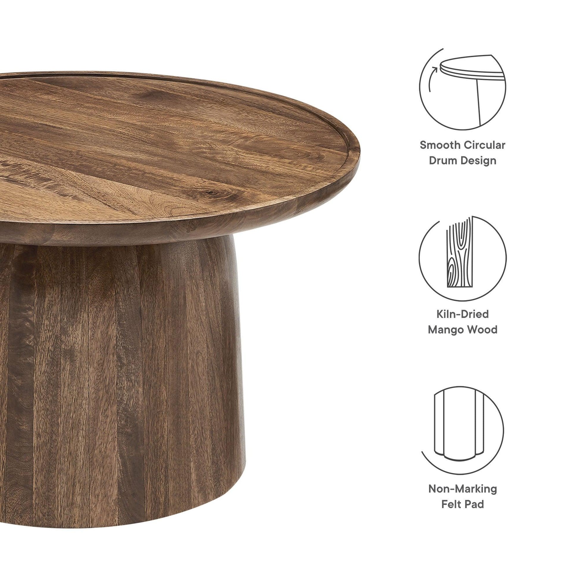 Holloway Round Wood Coffee Table