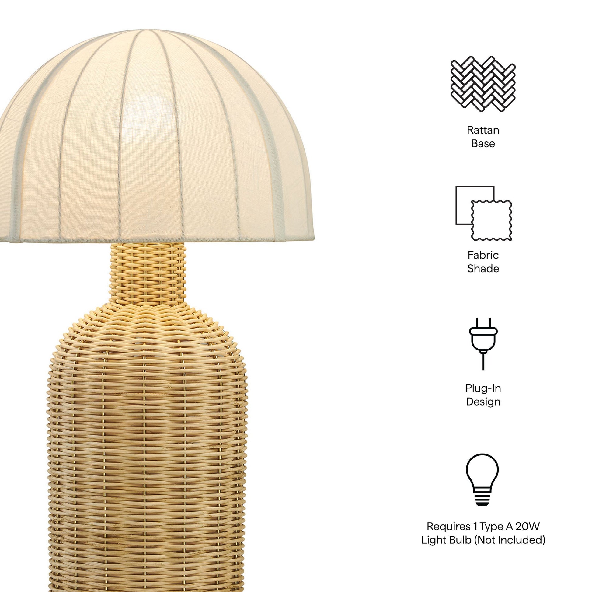 Santo Rattan Table Lamp
