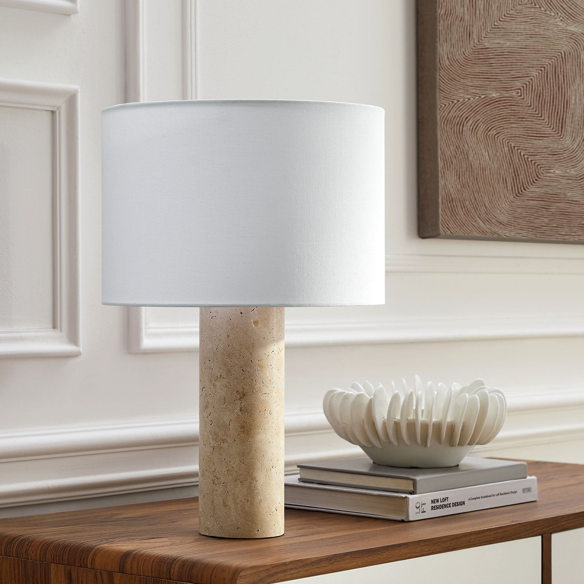 Travertine Table Lamp
