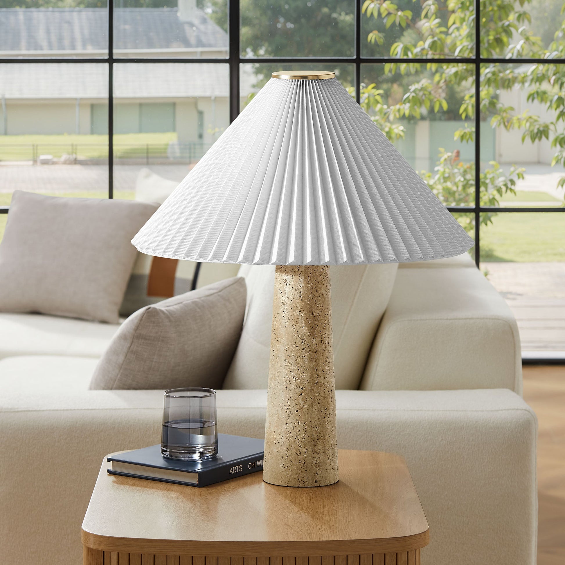 Travertine Table Lamp