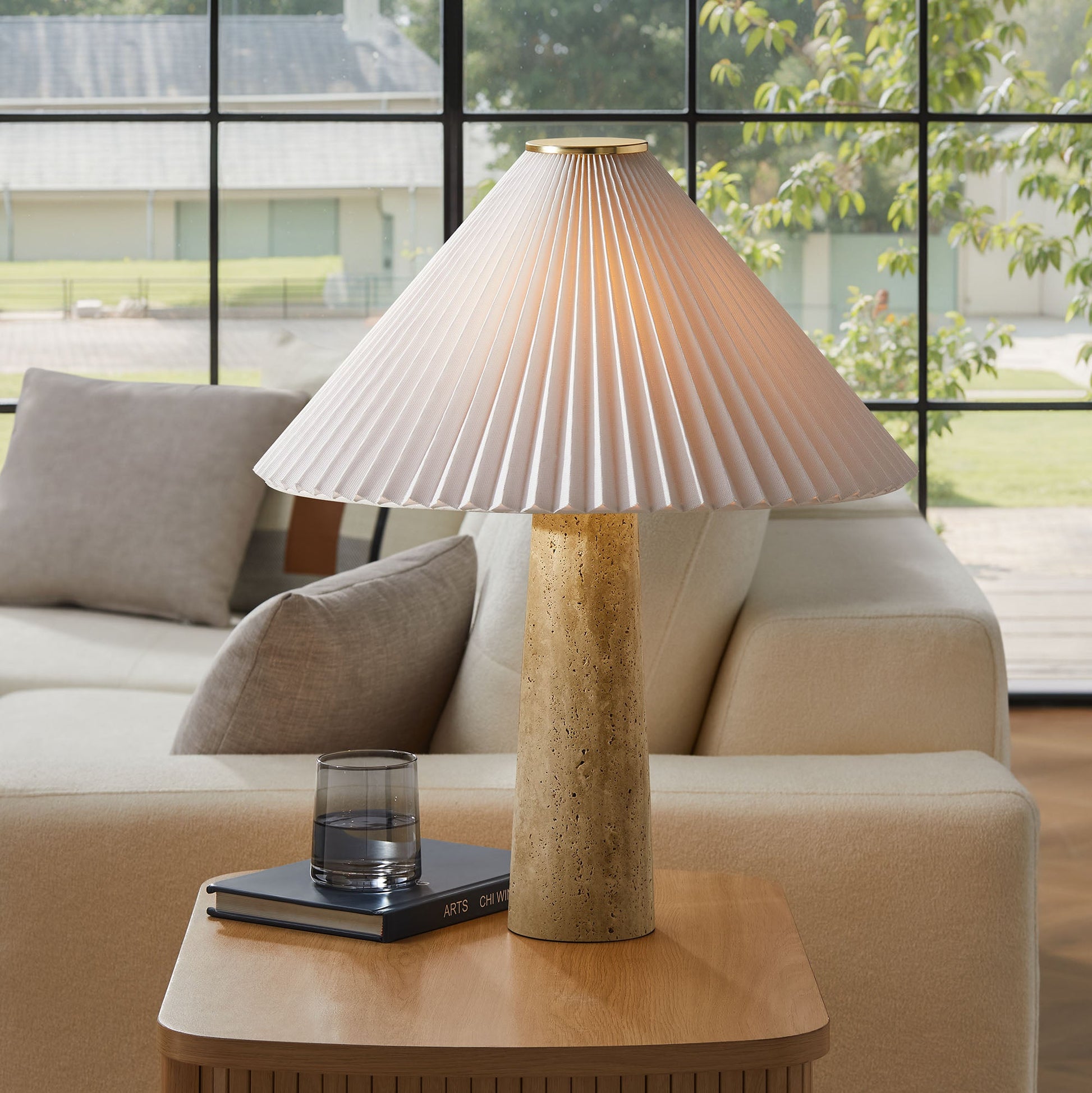 Travertine Table Lamp