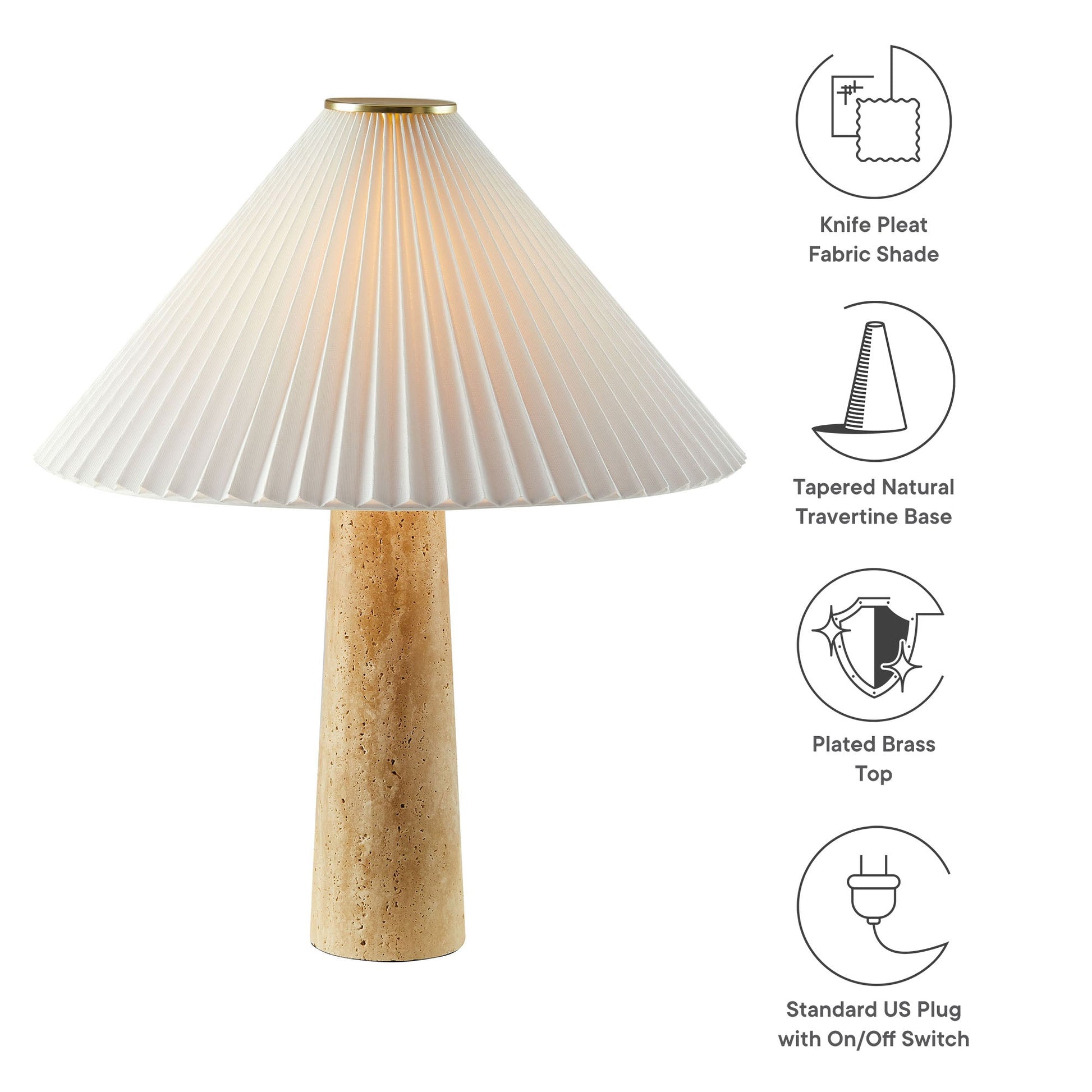 Travertine Table Lamp