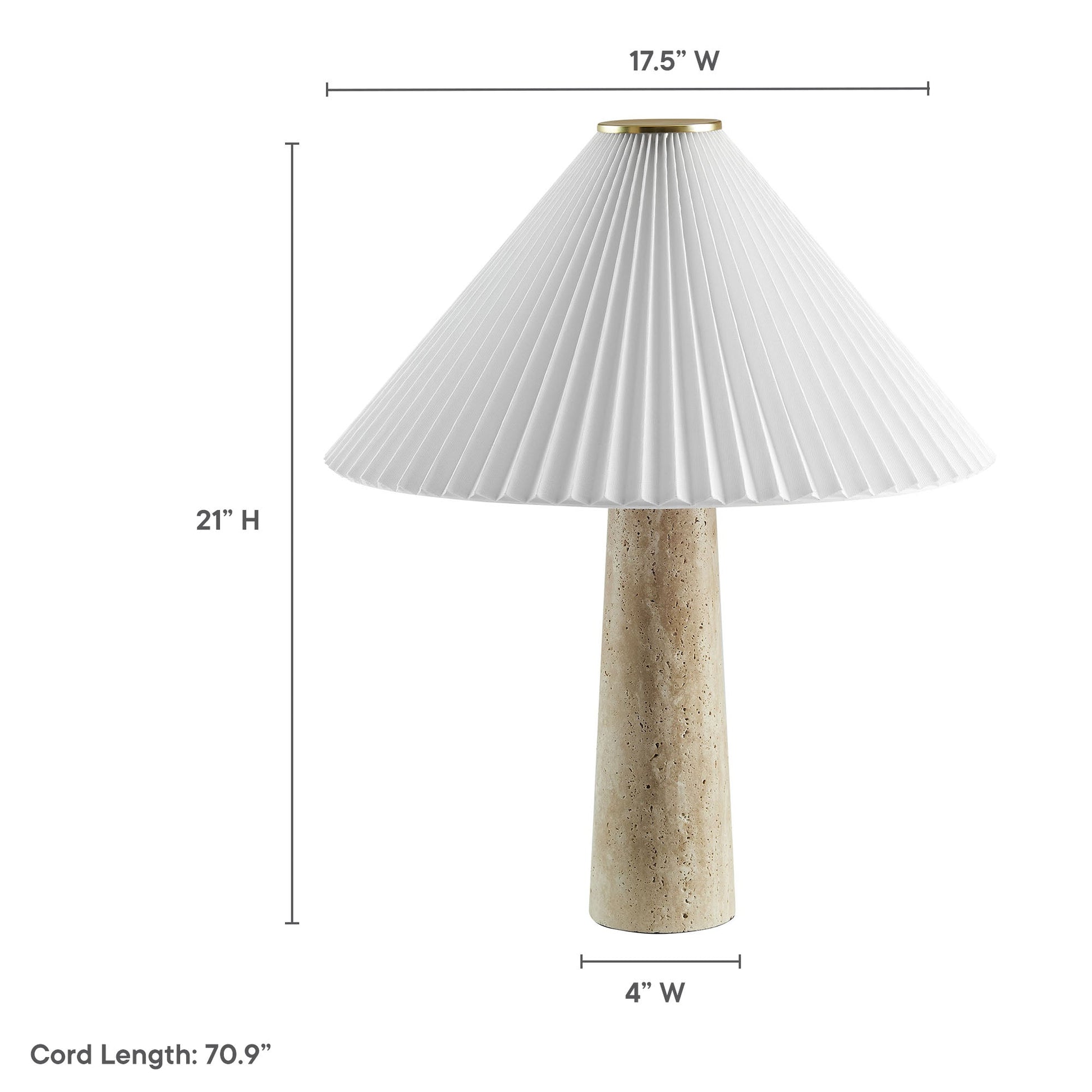 Travertine Table Lamp