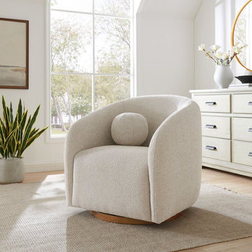 Holland Swivel Chenille Armchair