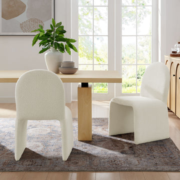Junia Boucle Upholstered Arch Dining Chair