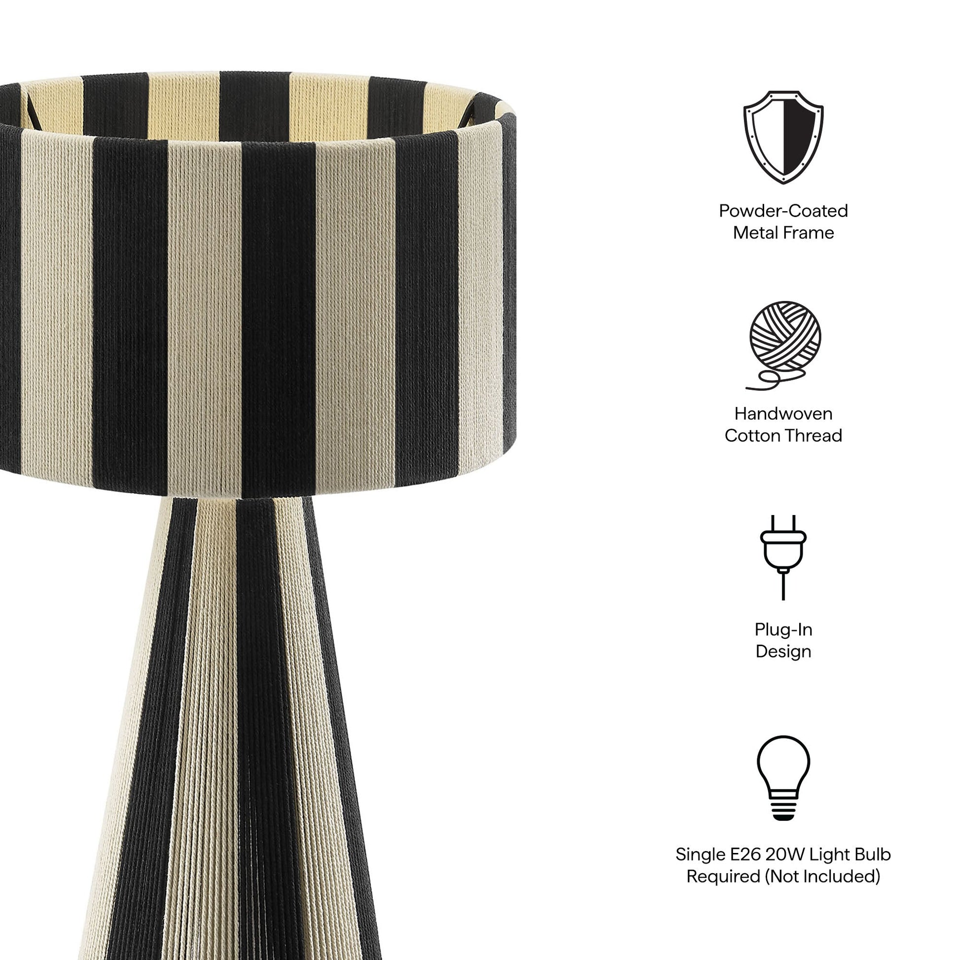 Handwoven Cotton Thread Table Lamp