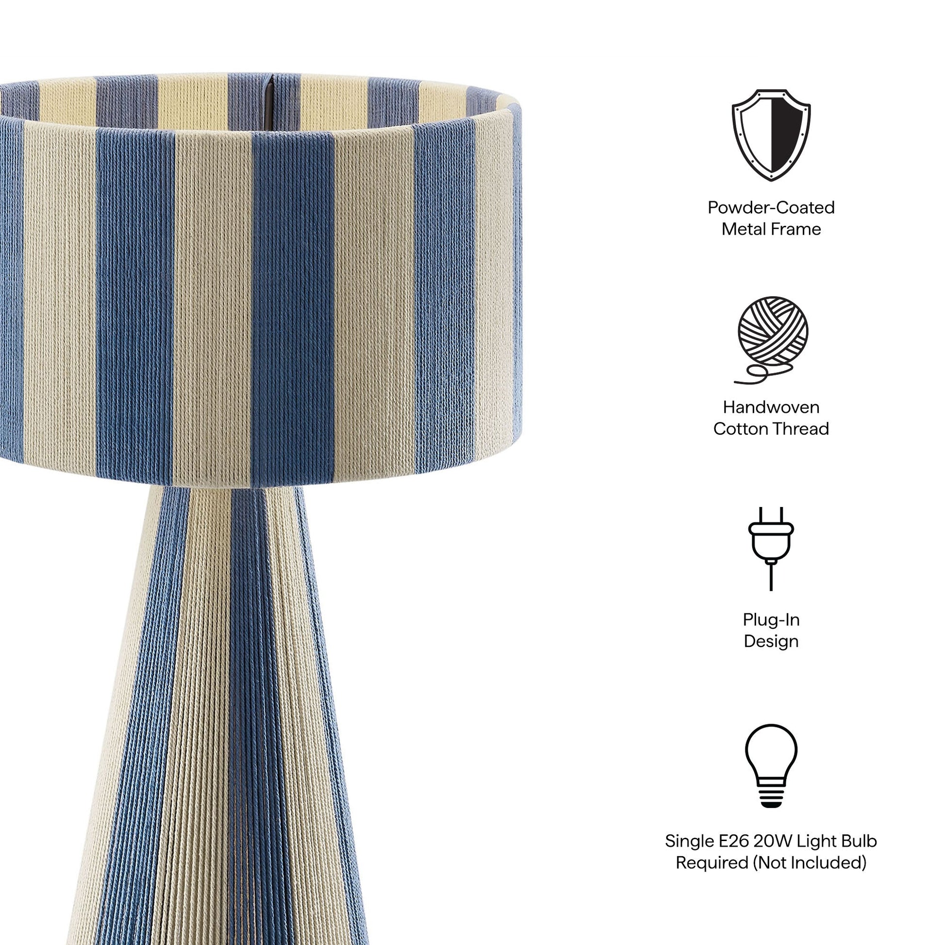Handwoven Cotton Thread Table Lamp