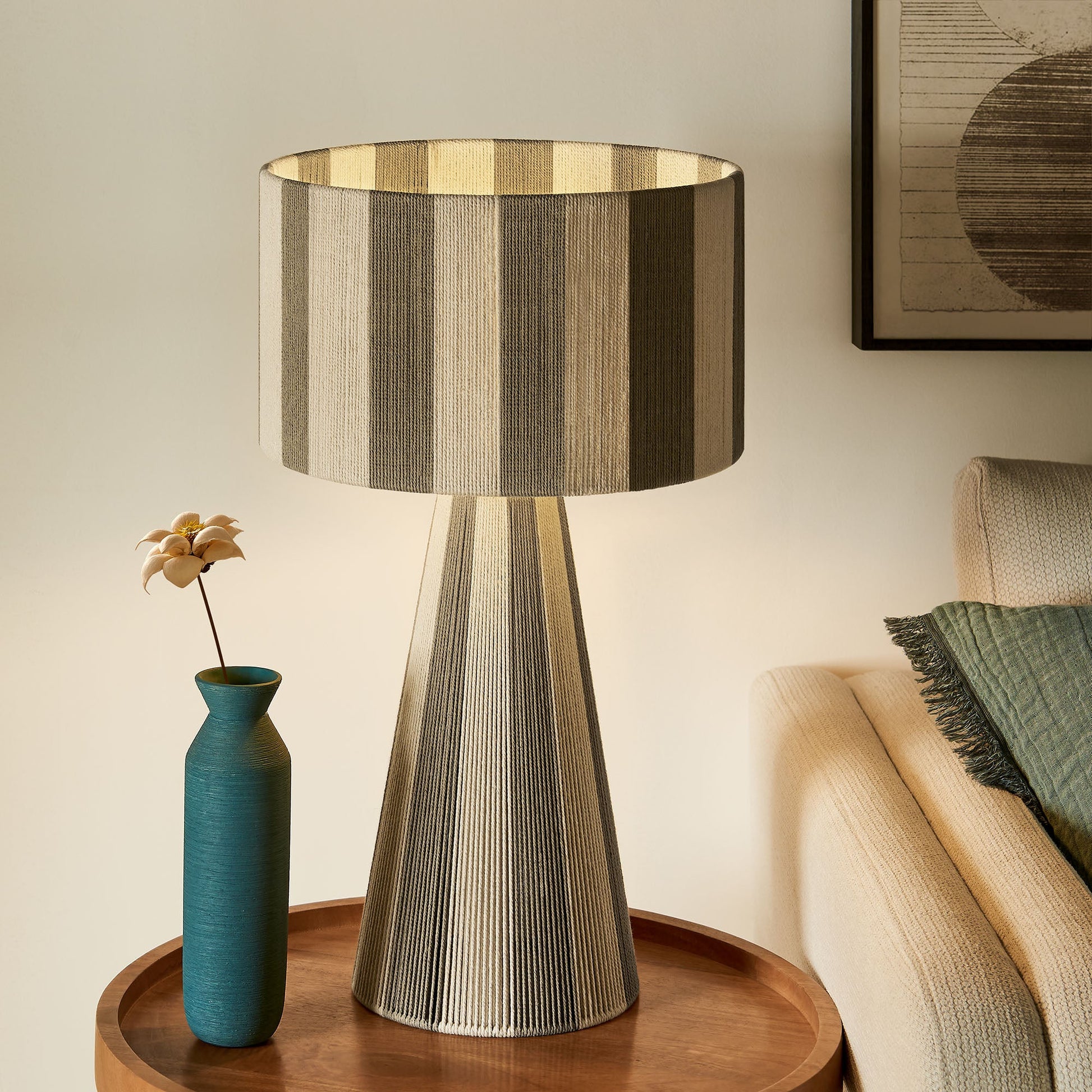 Handwoven Cotton Thread Table Lamp