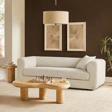 Boucle Upholstered Pearl Sofa