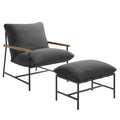 Modway Raya Outdoor Patio Boucle Lounge Chair & Ottoman