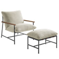 Modway Raya Outdoor Patio Boucle Lounge Chair & Ottoman