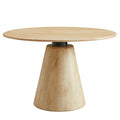 Natural Wood Round Dining Table