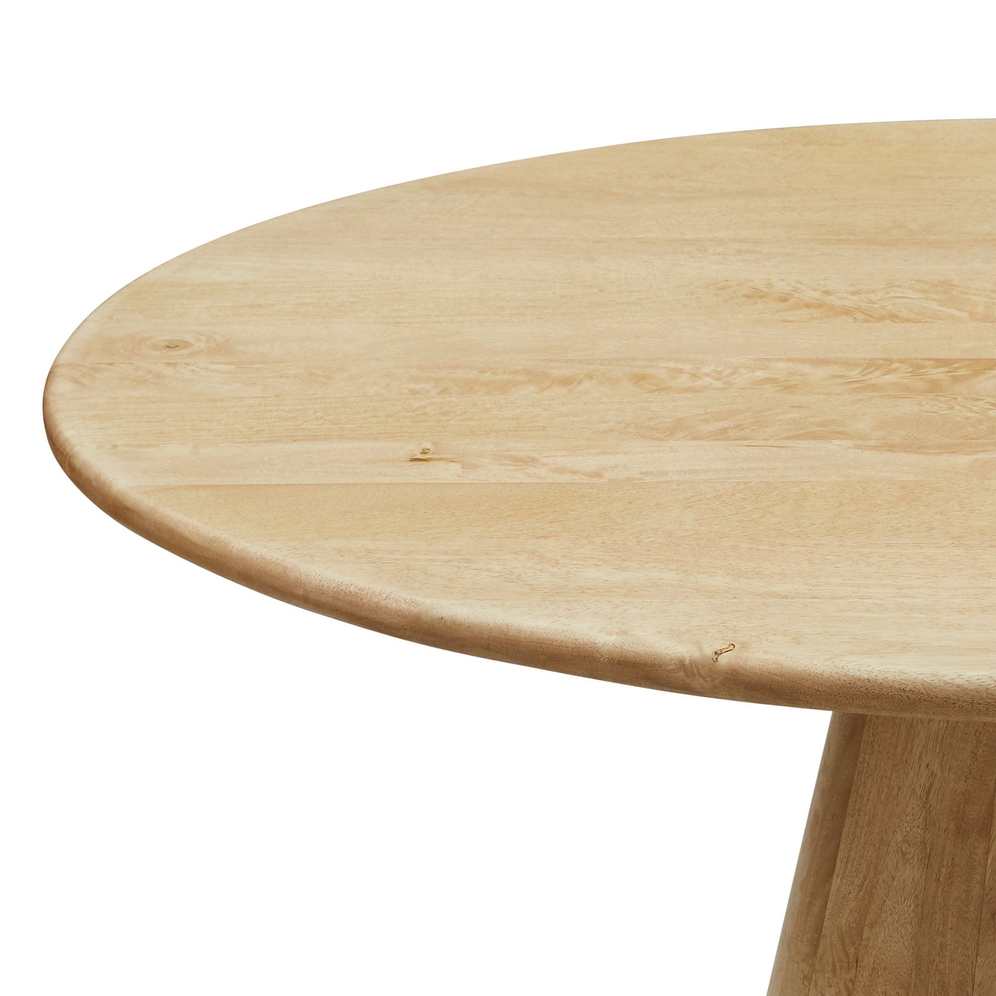 Natural Wood Round Dining Table