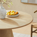 Natural Wood Round Dining Table