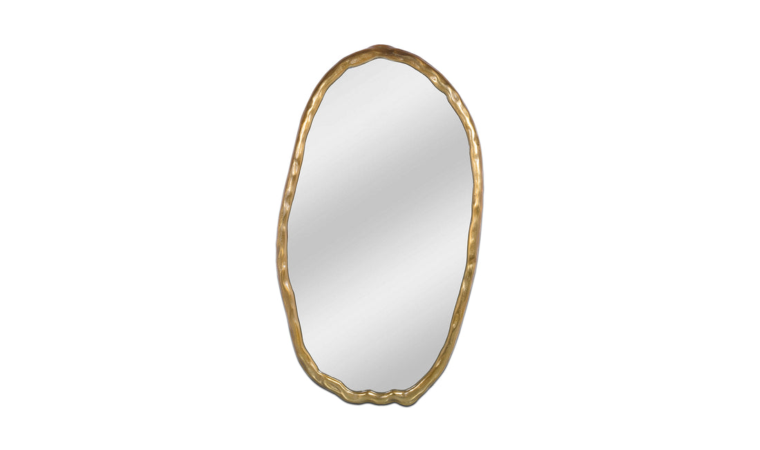 Foundry Gold Oval Mirror for Modern Interiors