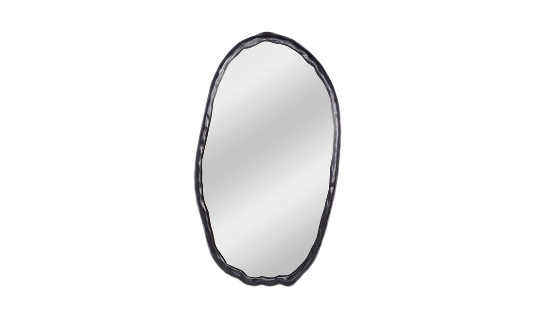 Foundry Black Oval Mirror – Elegant Home Accent Mirror