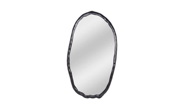 Foundry Black Oval Mirror – Elegant Home Accent Mirror