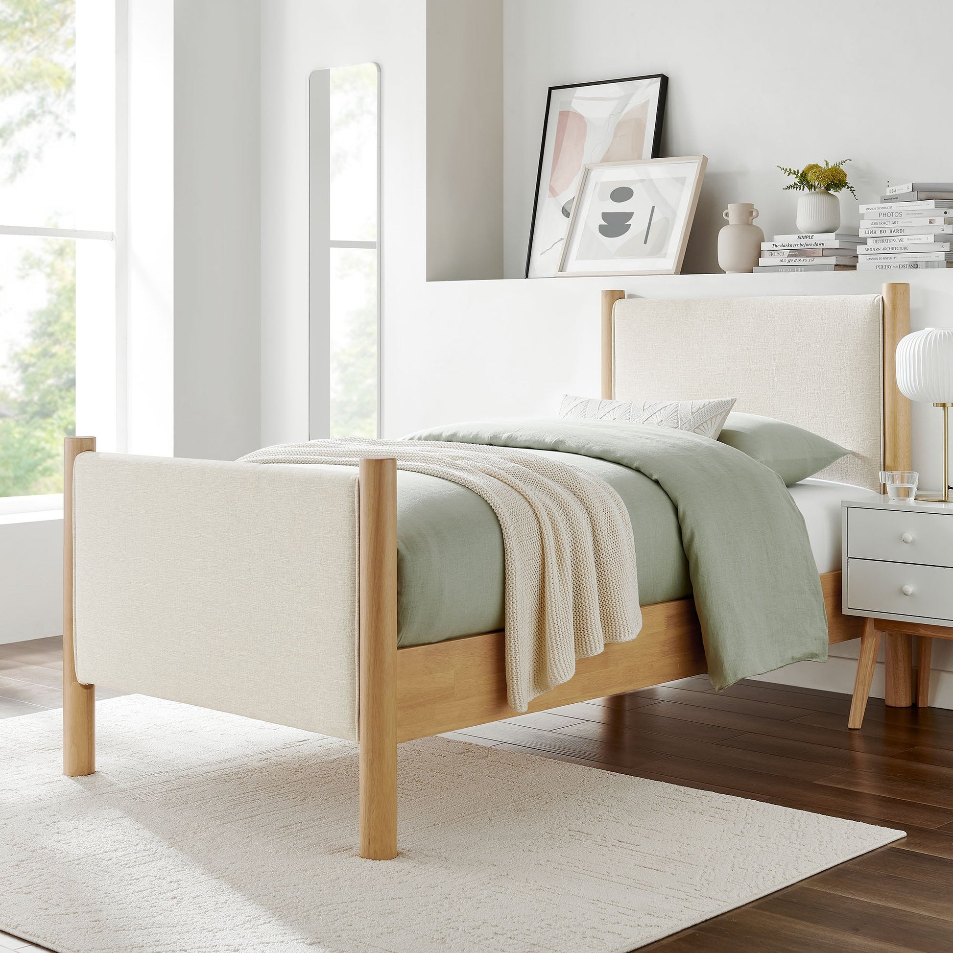 Maven Upholstered Platform Bed - Queen Size