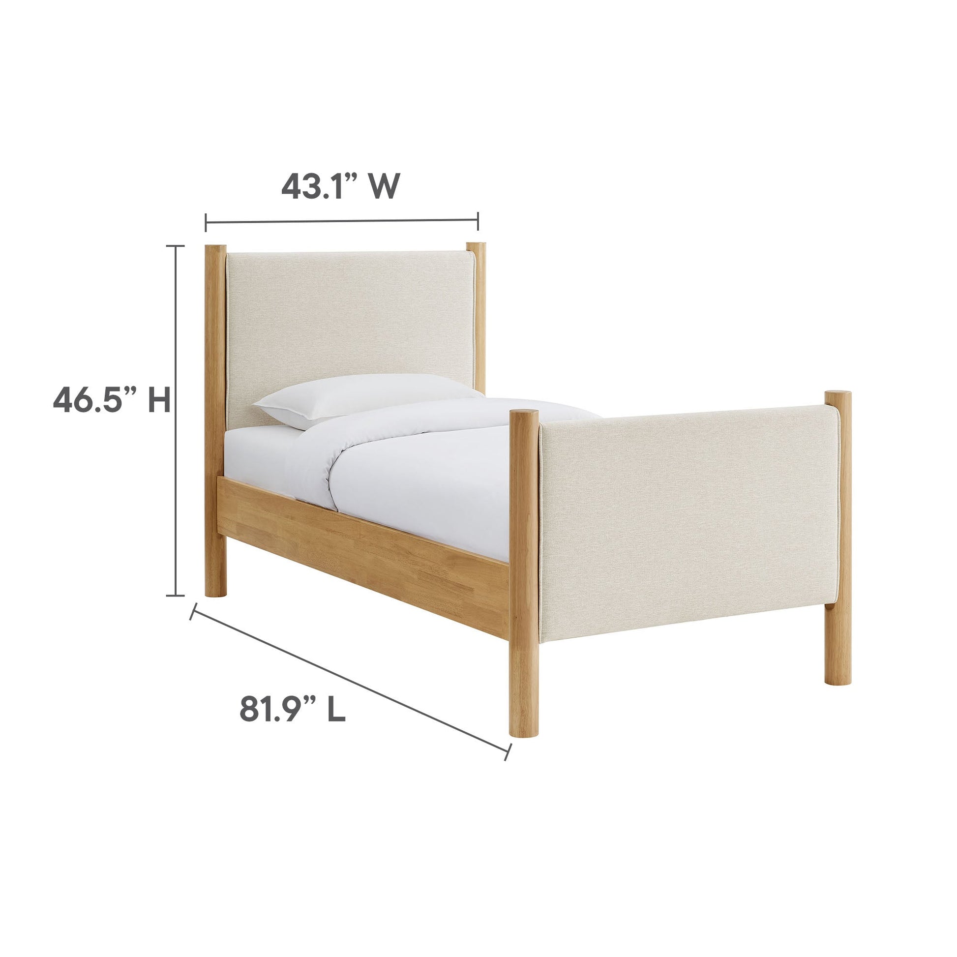 Maven Upholstered Platform Bed - Queen Size