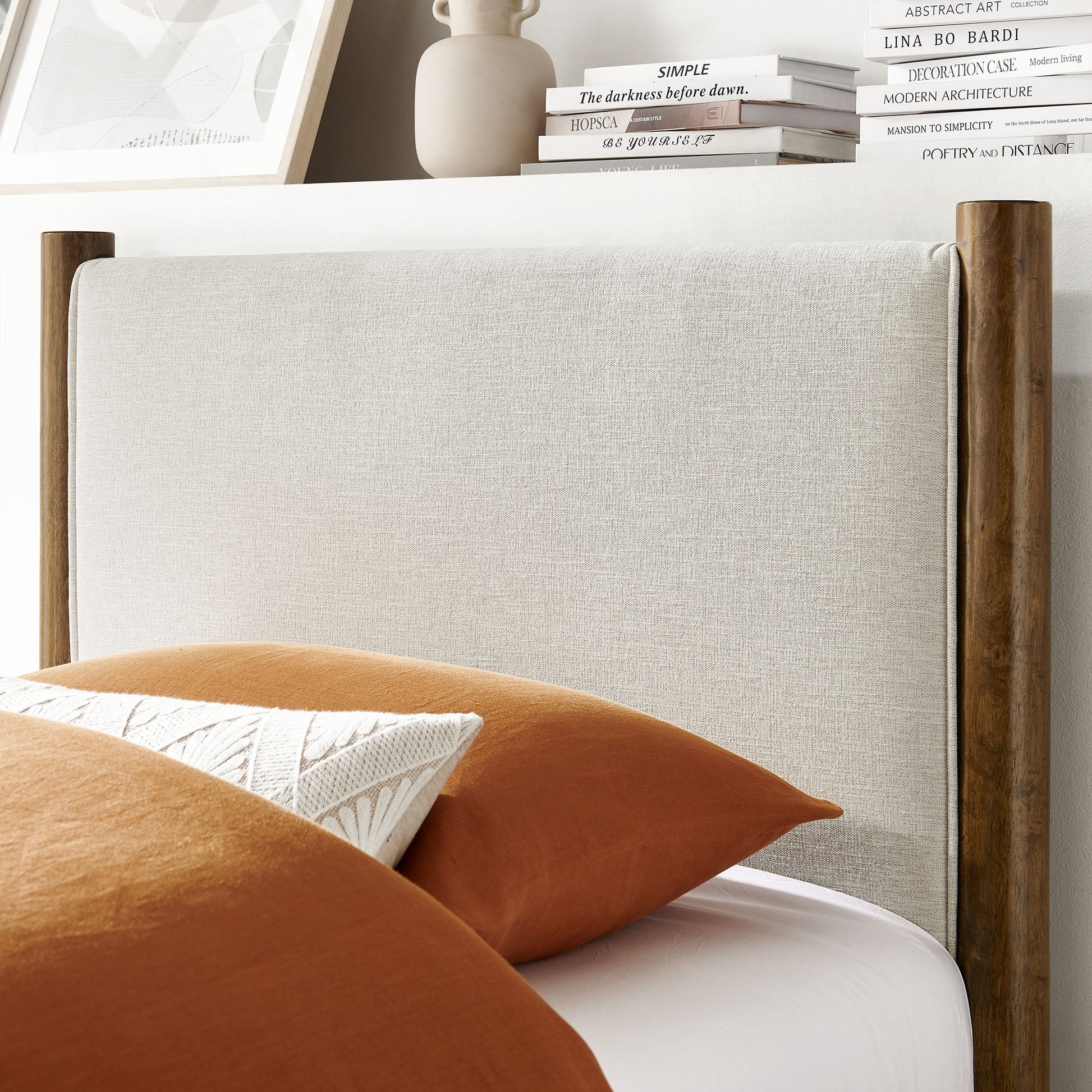 Maven Upholstered Platform Bed - Queen Size
