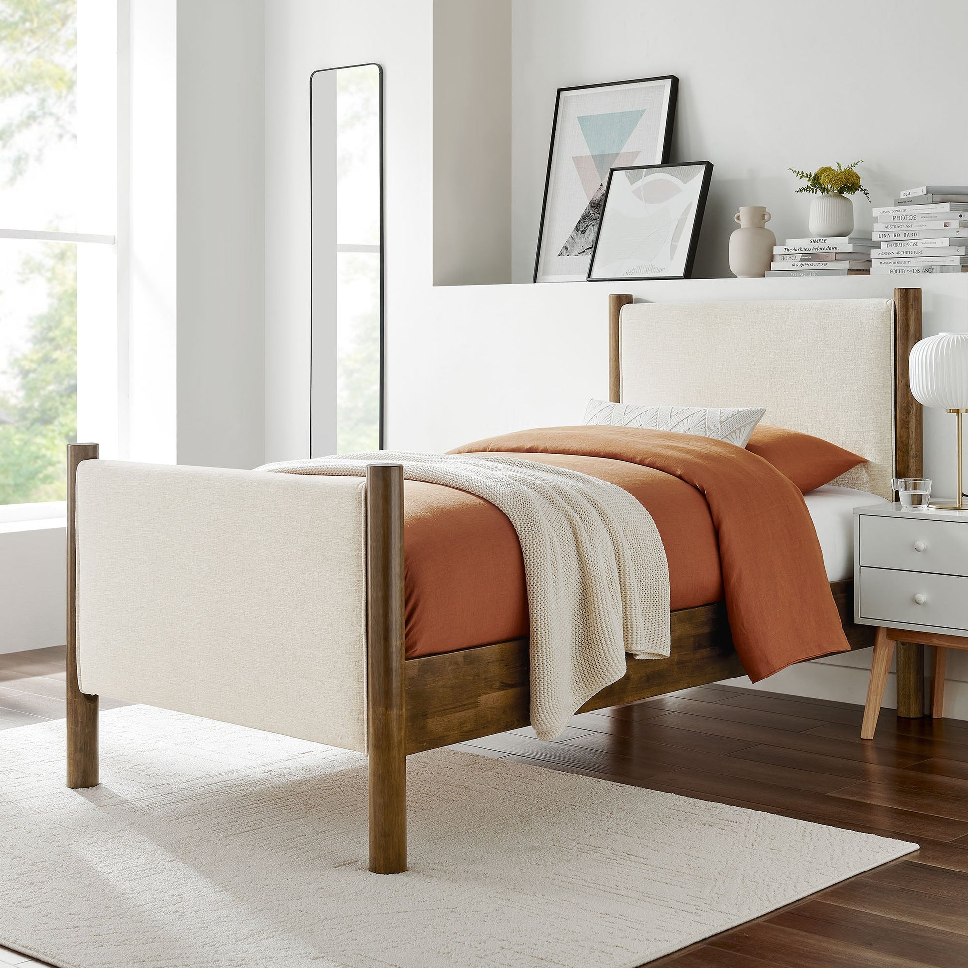 Maven Upholstered Platform Bed - Queen Size