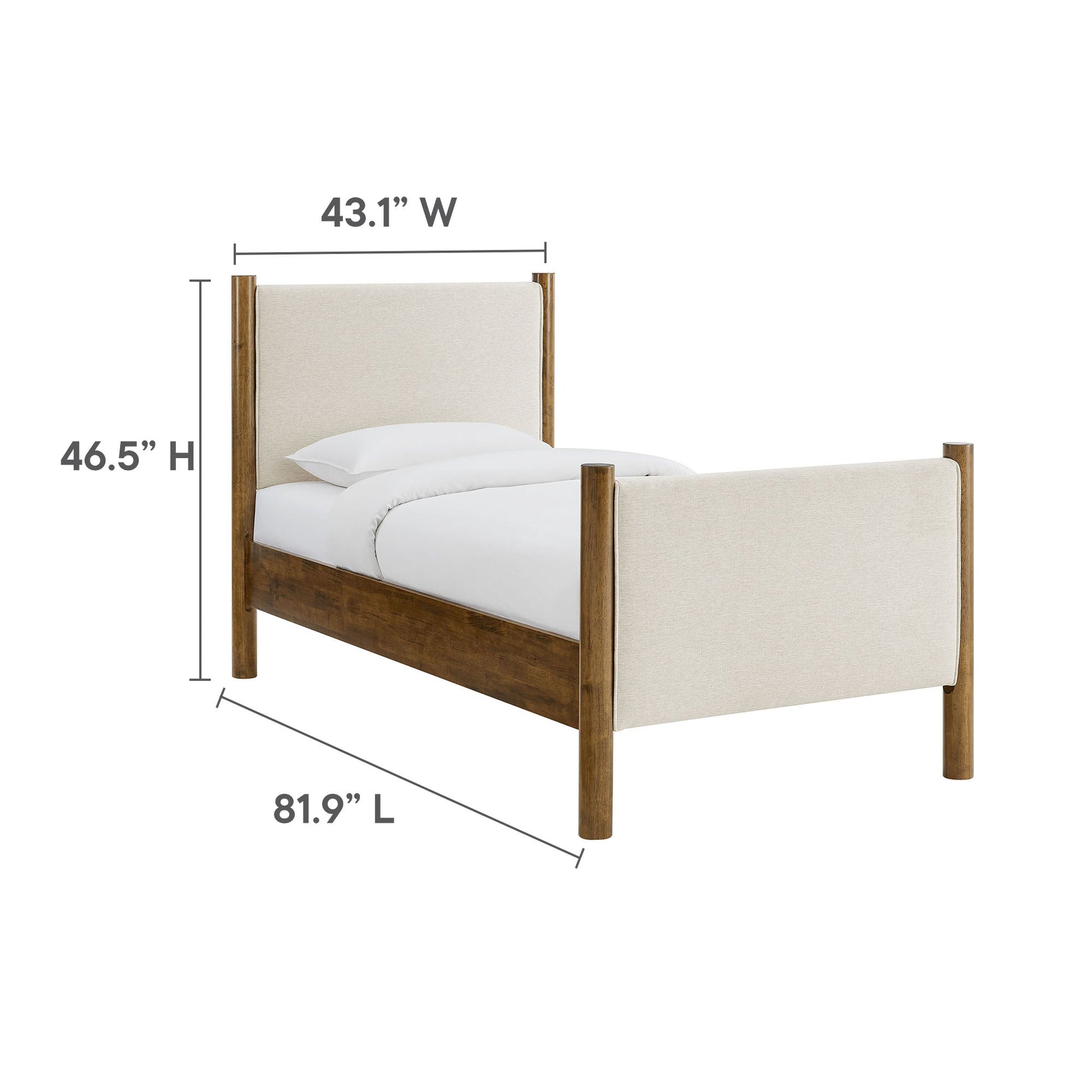 Maven Upholstered Platform Bed - Queen Size