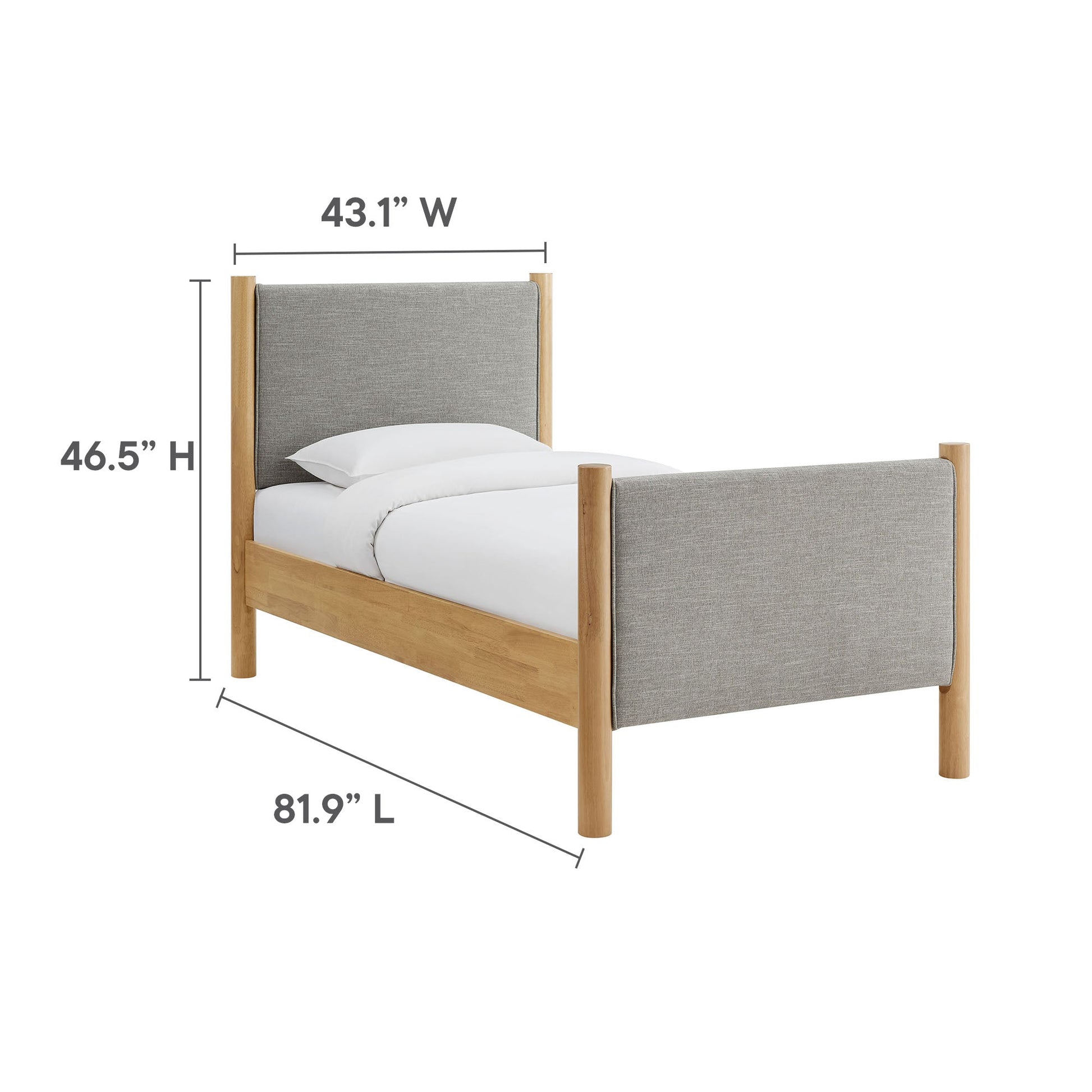 Maven Upholstered Platform Bed - Queen Size