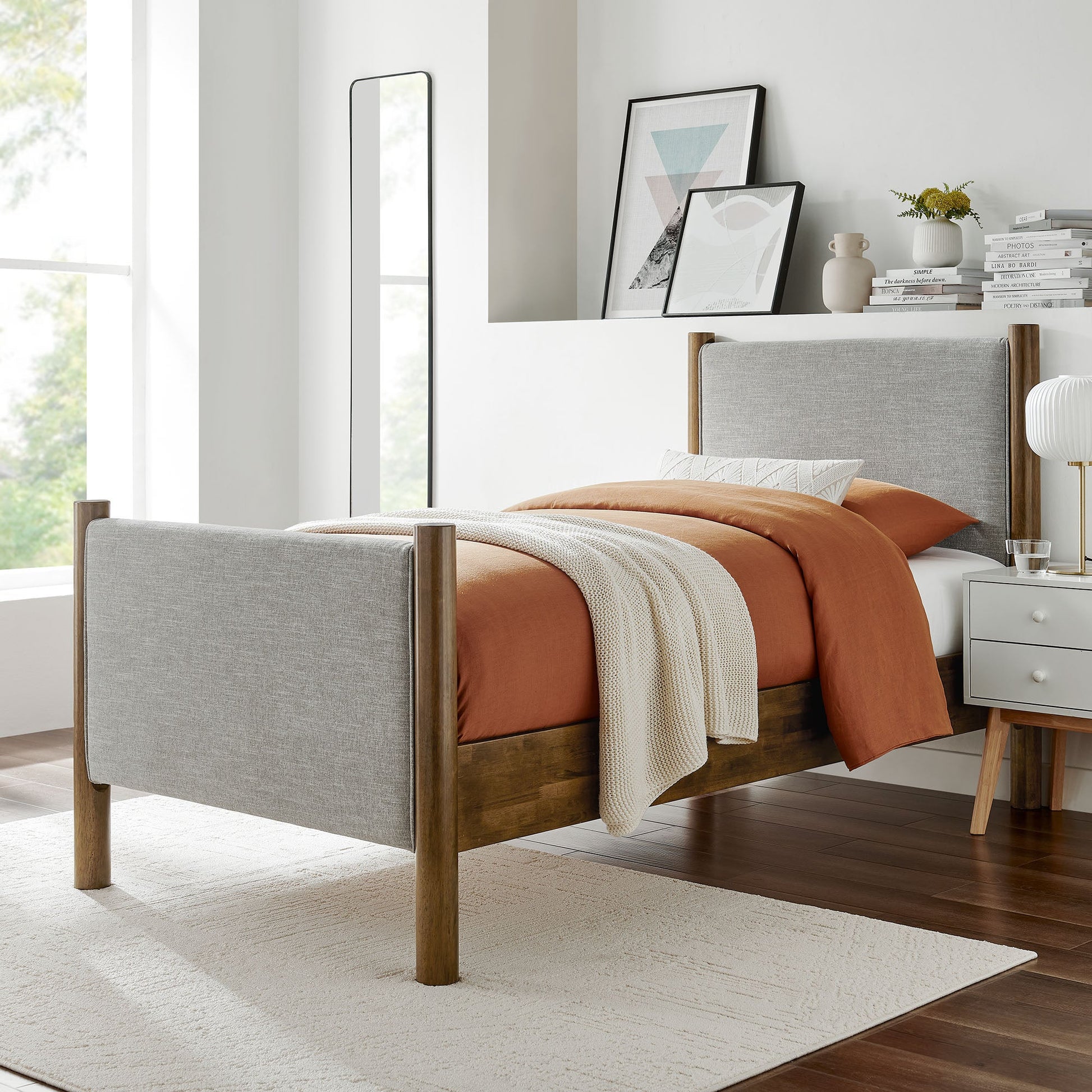 Maven Upholstered Platform Bed - Queen Size