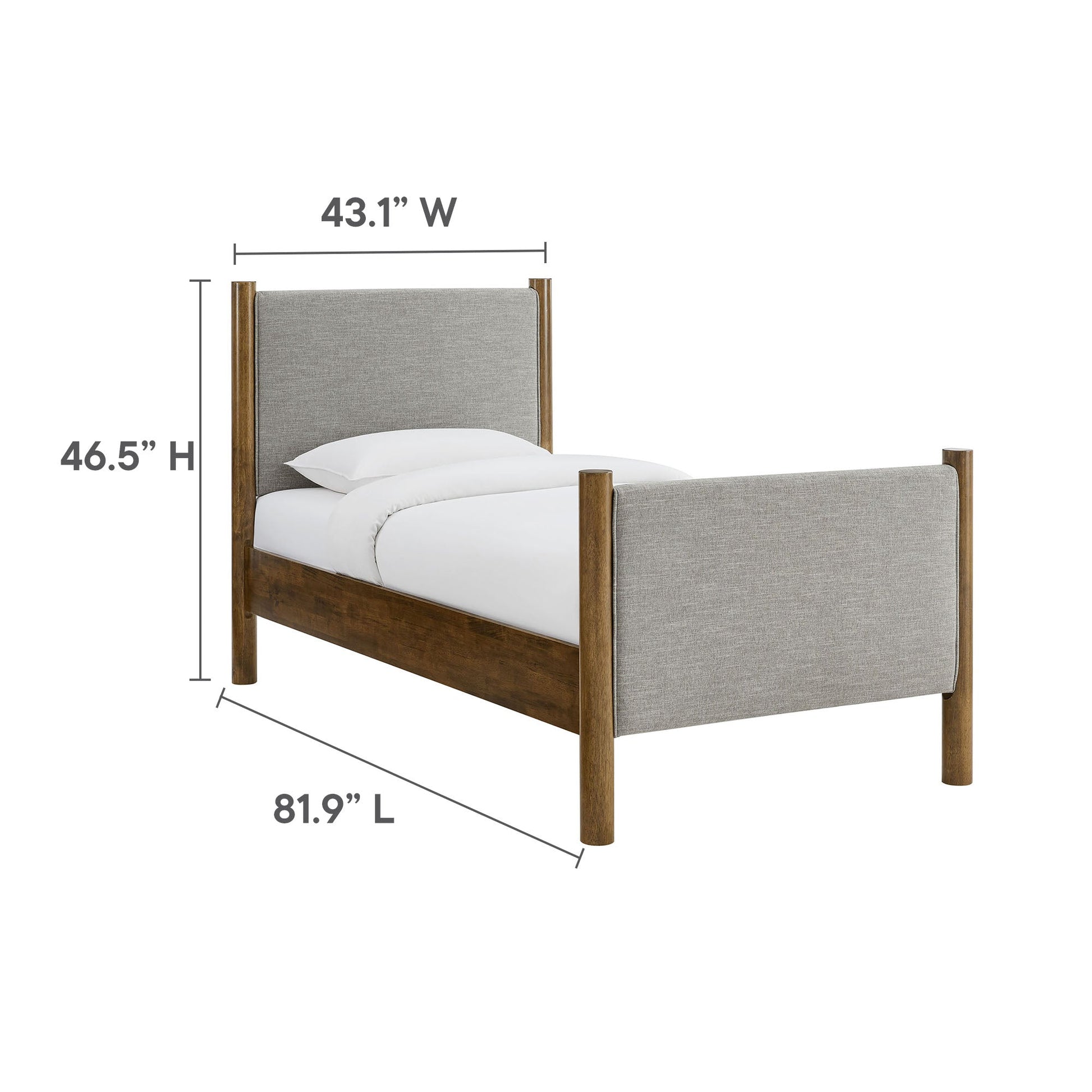 Maven Upholstered Platform Bed - Queen Size
