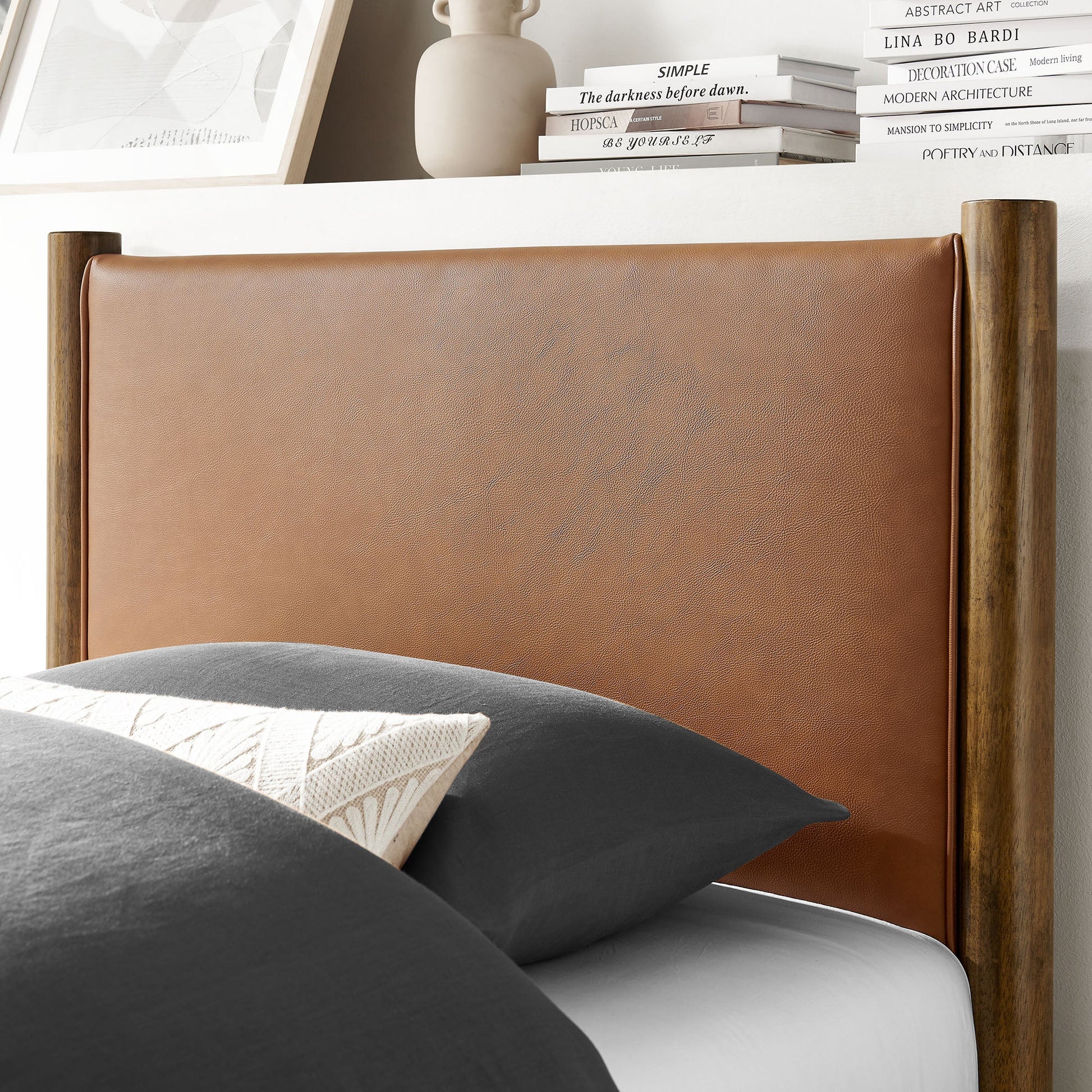 Maven Upholstered Platform Bed - Queen Size