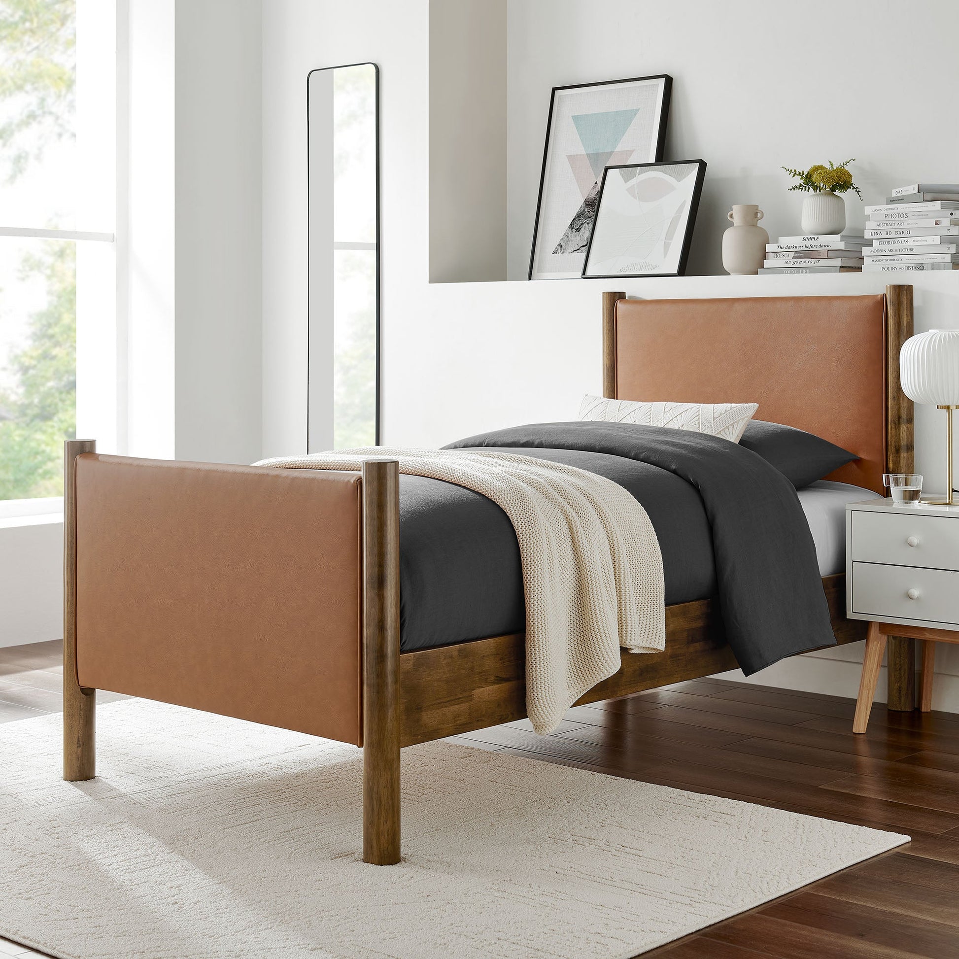 Maven Upholstered Platform Bed - Queen Size