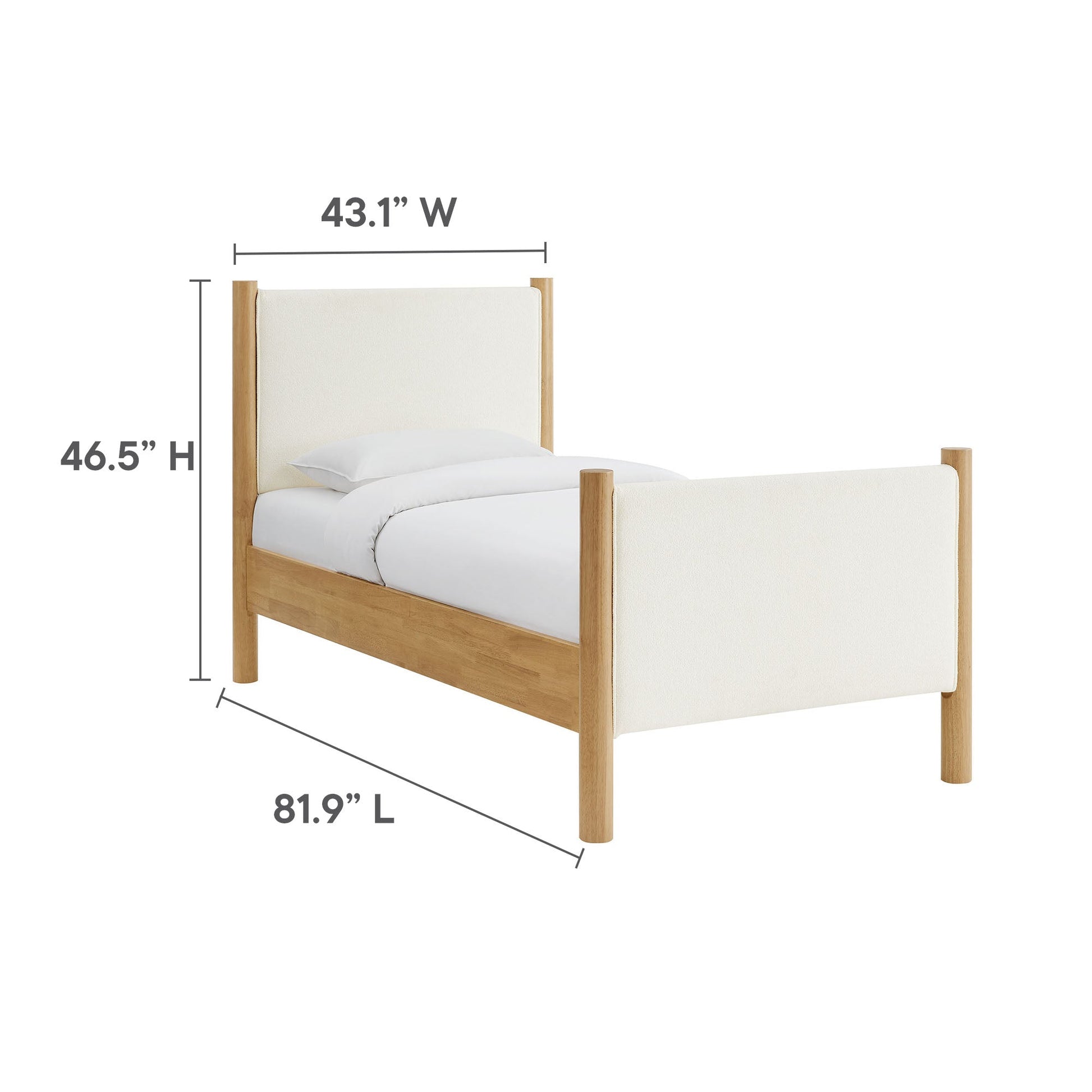 Maven Upholstered Platform Bed - Queen Size