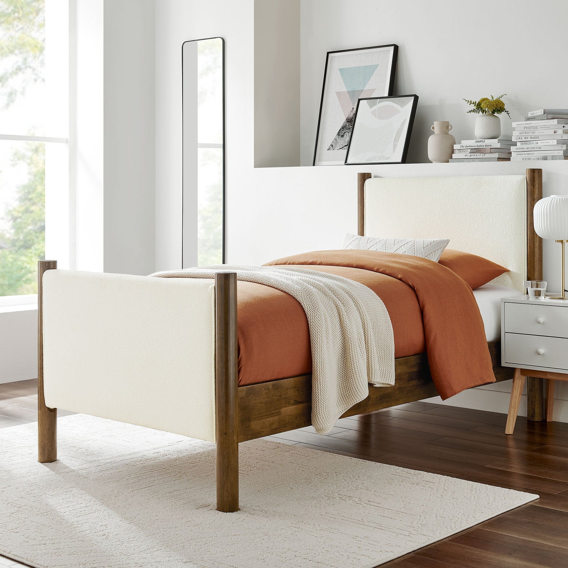 Maven Upholstered Platform Bed - Queen Size