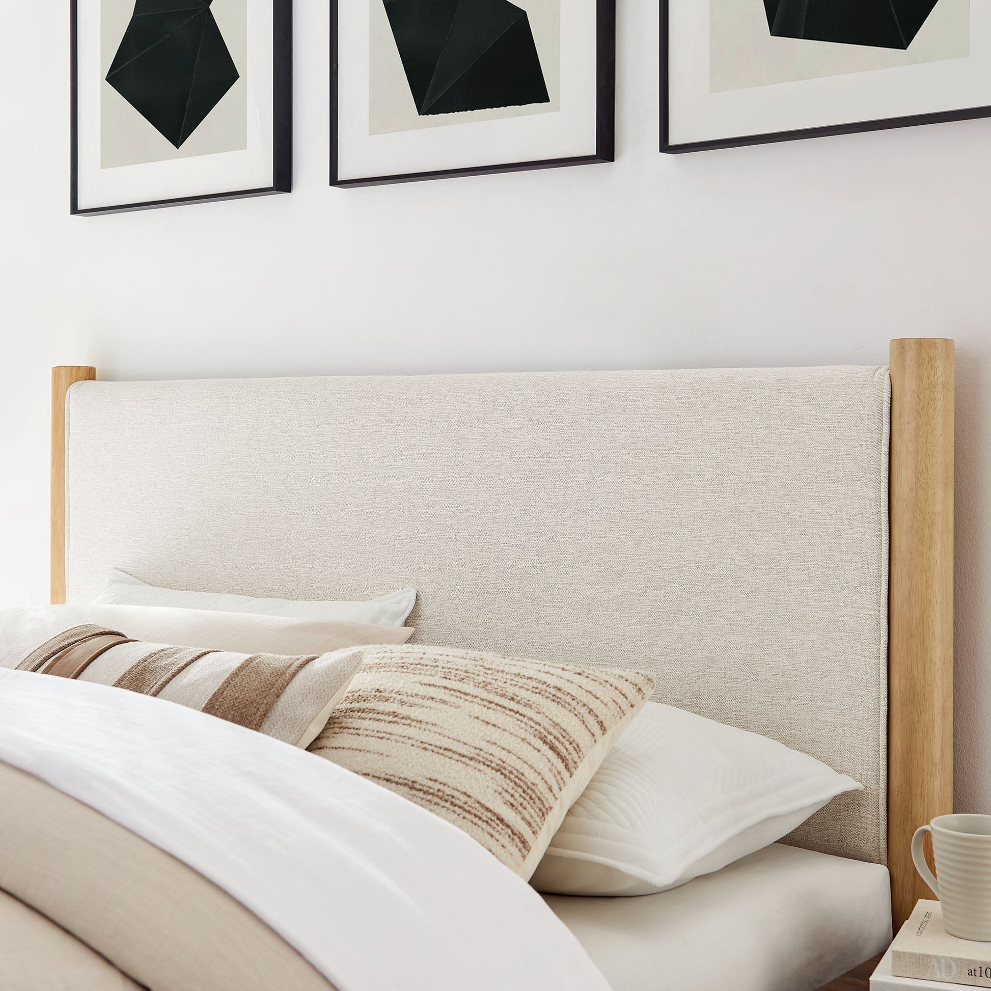 Maven Upholstered Platform Bed - Queen Size
