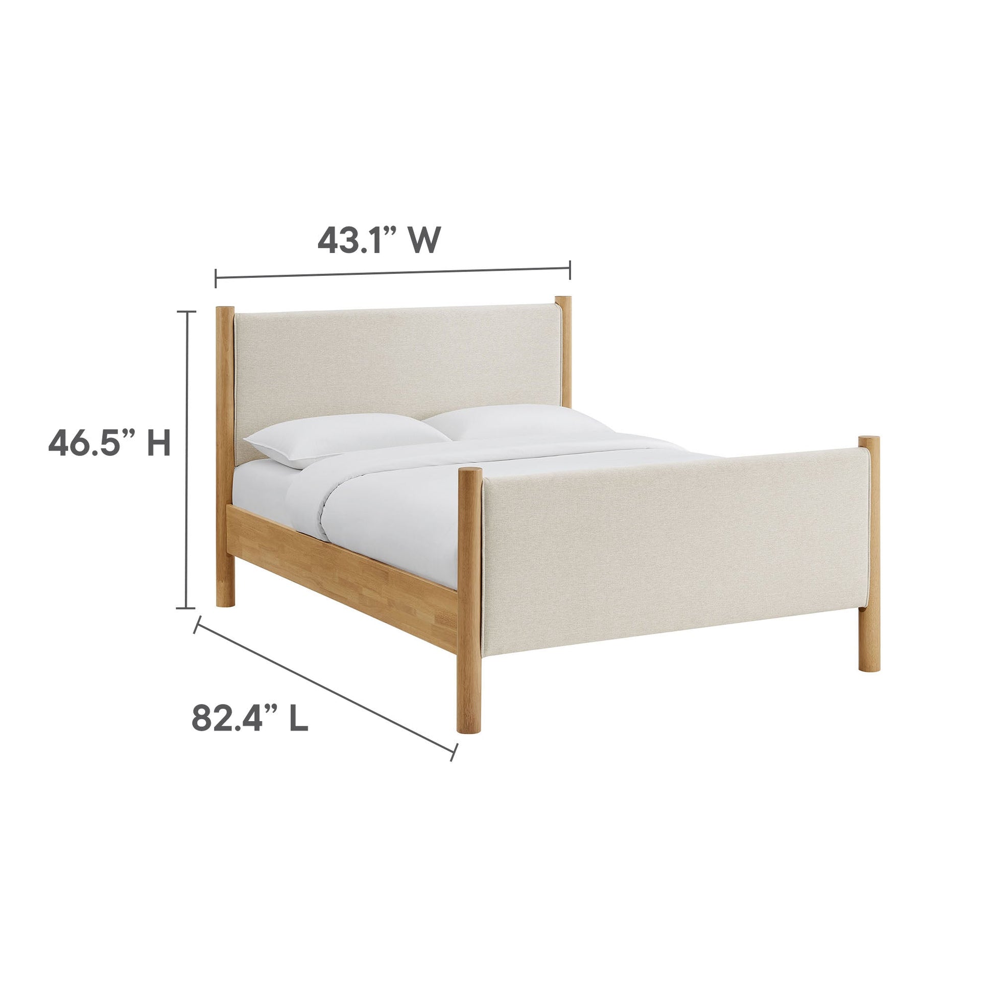 Maven Upholstered Platform Bed - Queen Size