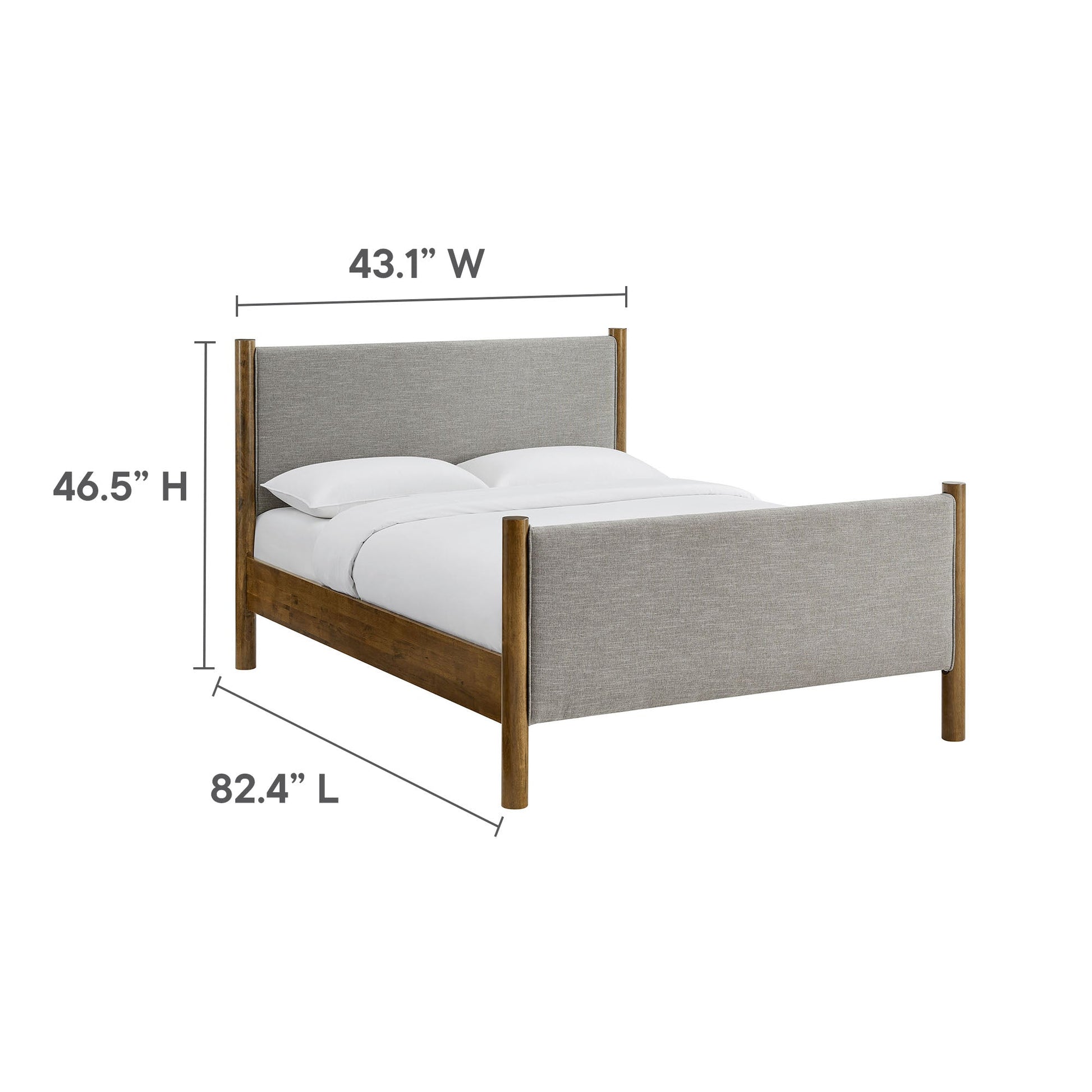 Maven Upholstered Platform Bed - Queen Size