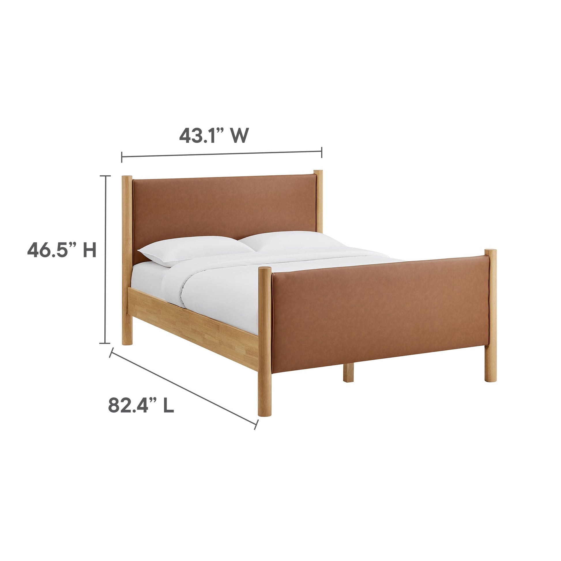 Maven Upholstered Platform Bed - Queen Size