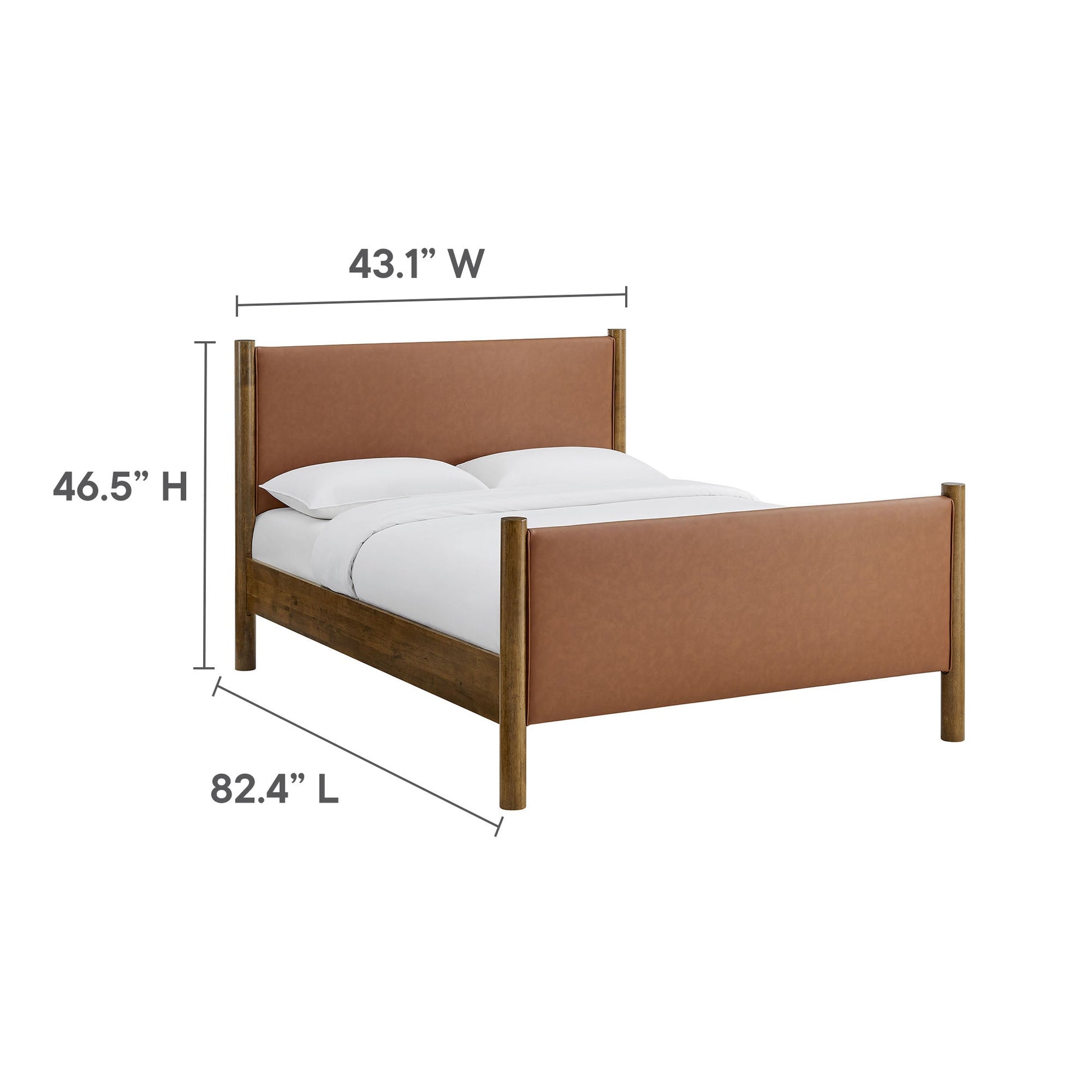 Maven Upholstered Platform Bed - Queen Size