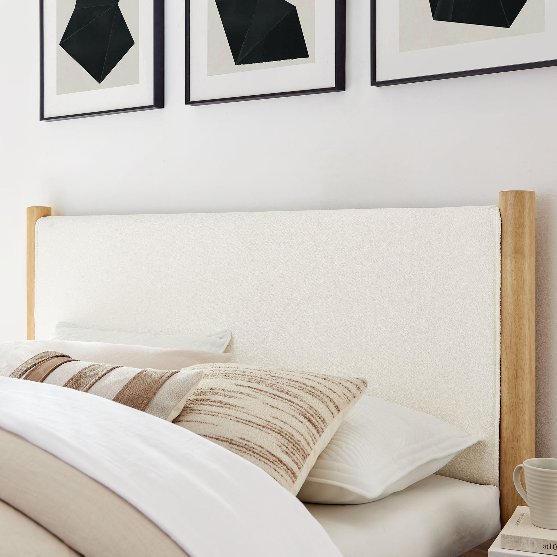 Maven Upholstered Platform Bed - Queen Size