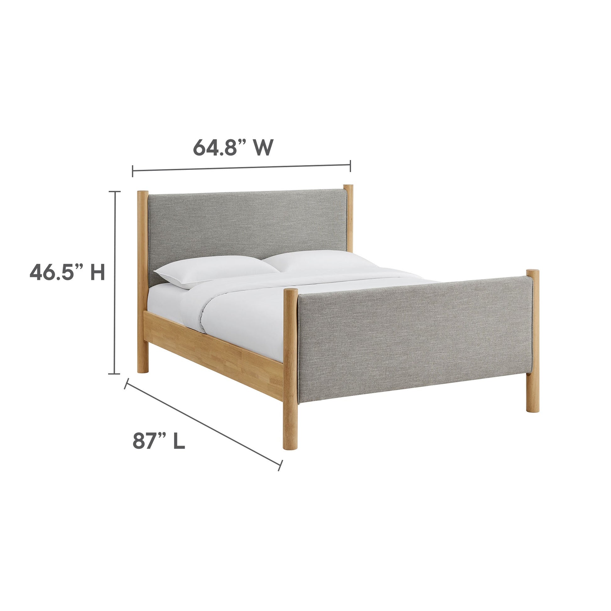 Maven Upholstered Platform Bed - Queen Size