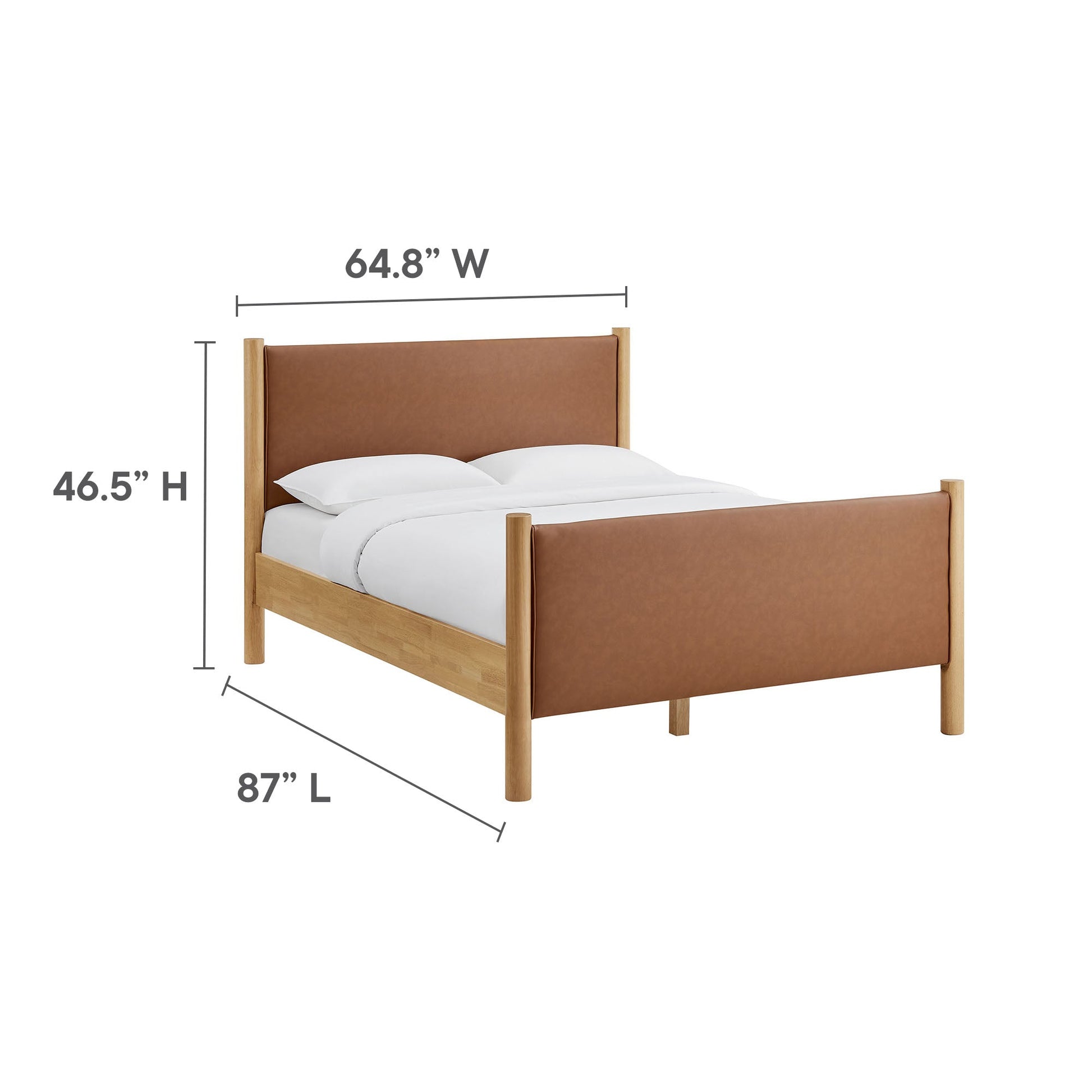 Maven Upholstered Platform Bed - Queen Size